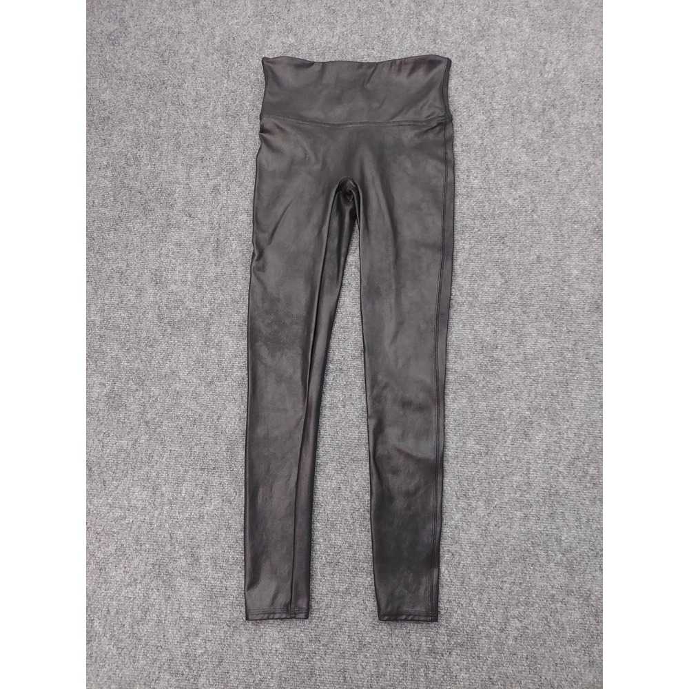 SPANX Faux Leather High-Rise Leggings - Black